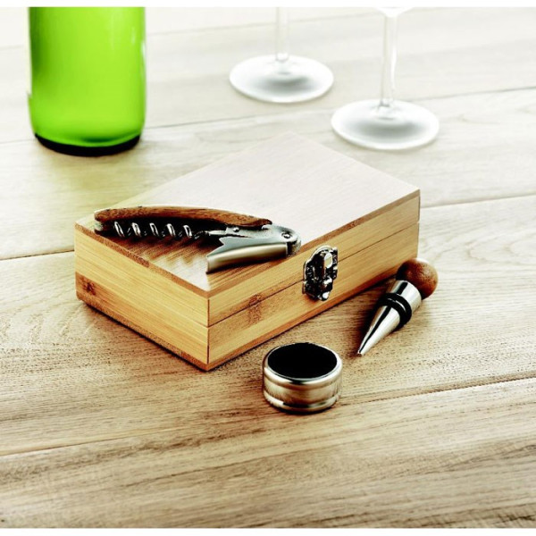 SONOMA - Wein-Set in Bambus-Box