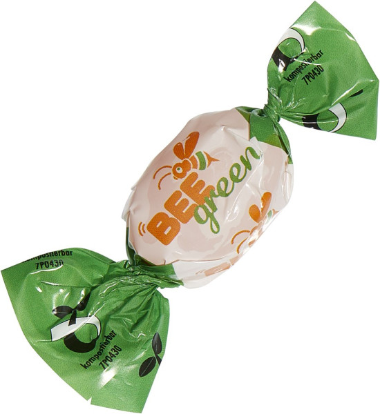 Bonbons im kompostierbaren Werbewickel