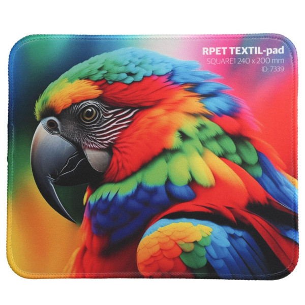 RPET TEXTIL-pad 200 x 240 x 2,5 mm weiß vernähte Kante