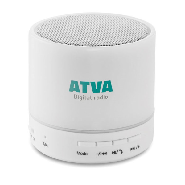 ROUND WHITE - Wireless Lautsprecher LED