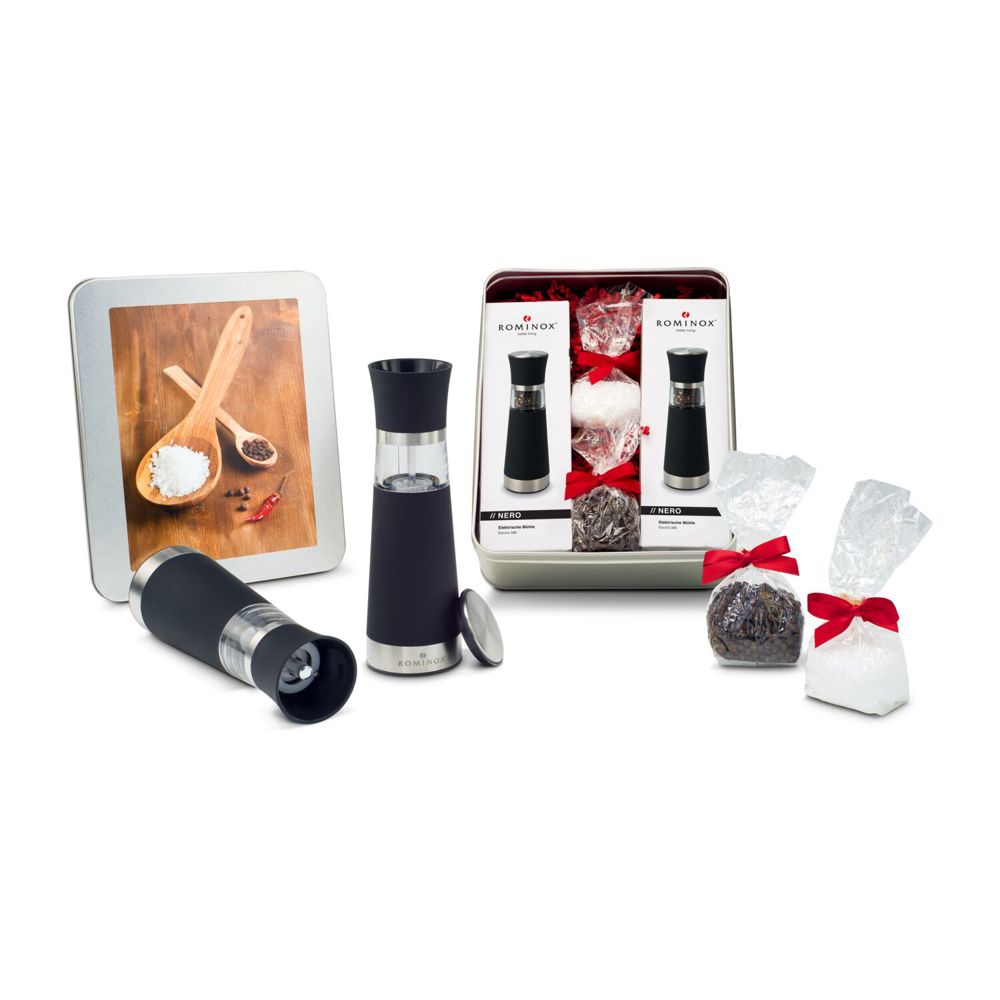 Salz- & Pfeffermühlen Set - in Silberdose