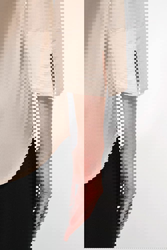 K558C - Popeline Hemd Baumwollpolyester 3/4-Ärmel pflegeleicht für Damen