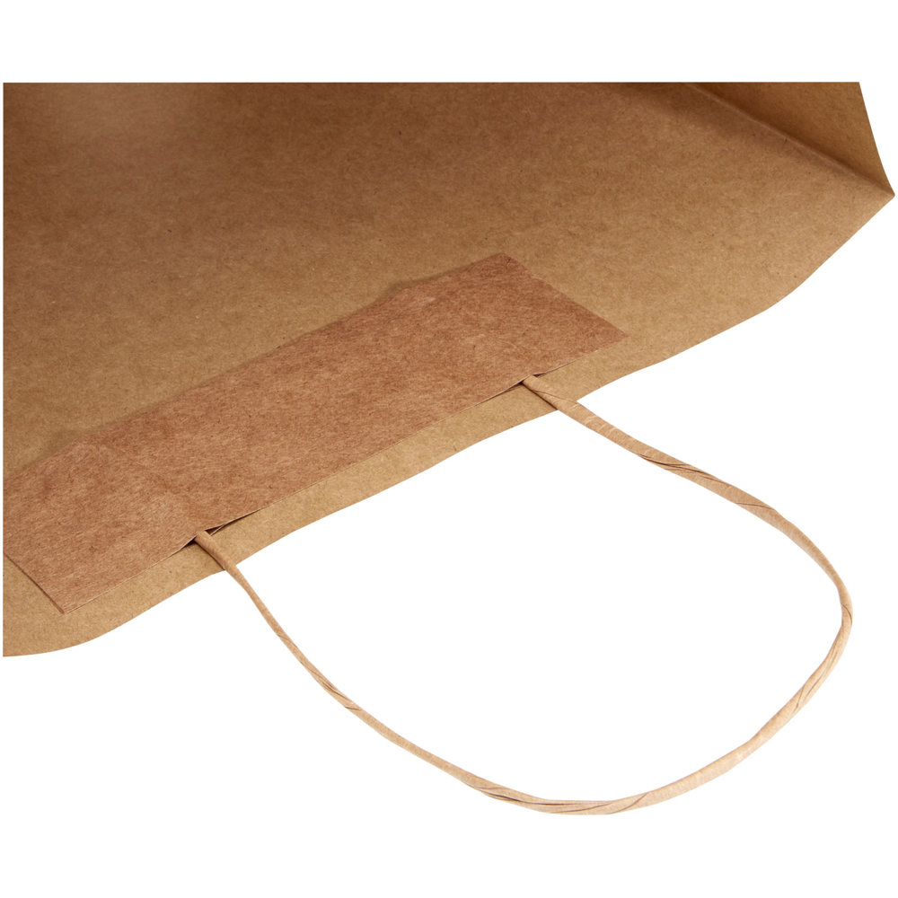Kraftpapiertasche 120 g/m² mit gedrehten Griffen – 31 × 12 × 25 cm