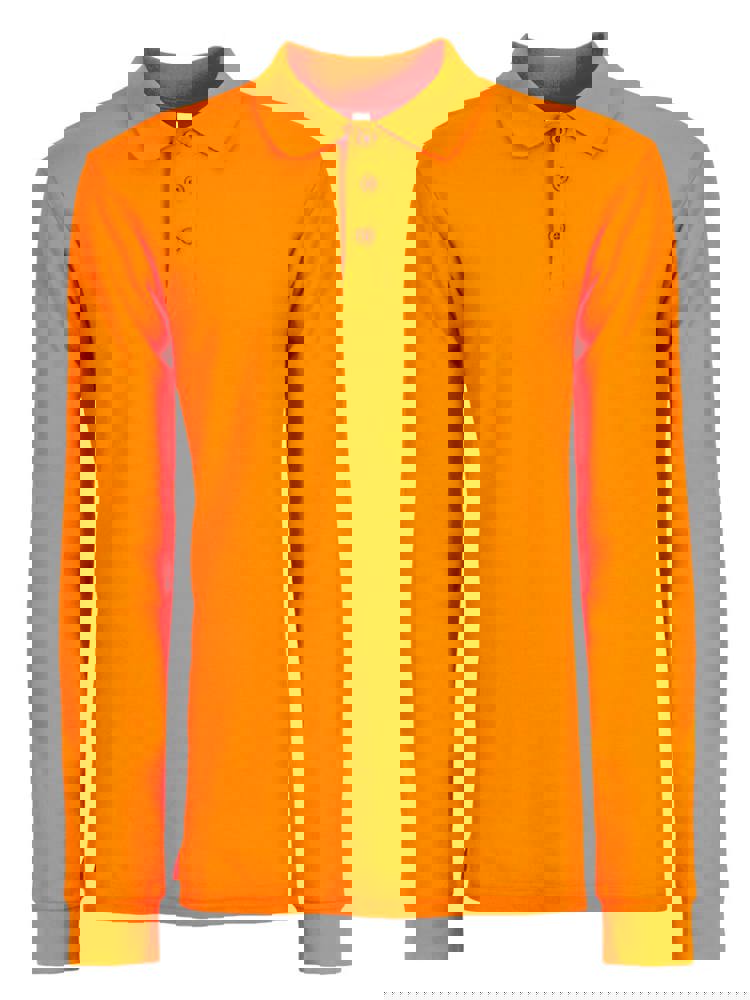  BS Evolution Langarm Polo, 180 gr/m² - Safety Orange (PMS 804C)