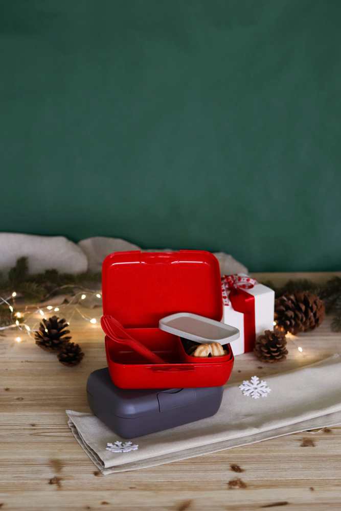 KOZIOL CANDY READY Lunchbox-Set + Besteck-Set + XMAS Banderole