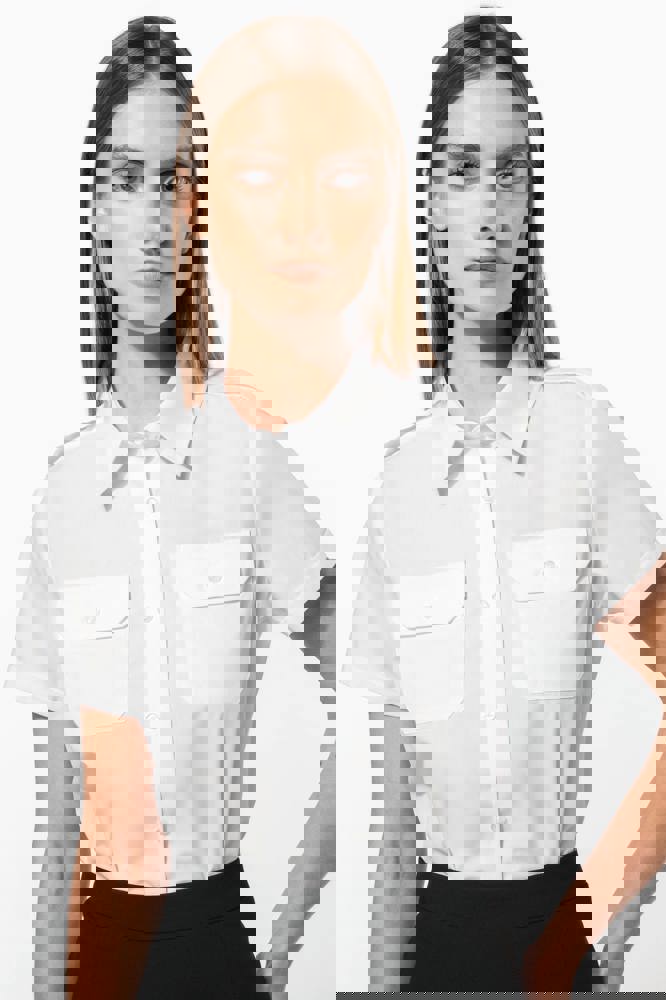 K504 - Kurzarm-Pilotenhemd für Damen