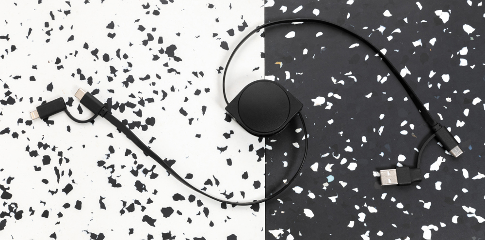 6-in-1 Kabel aus TPE und RCS Standard recyceltem Kunststoff