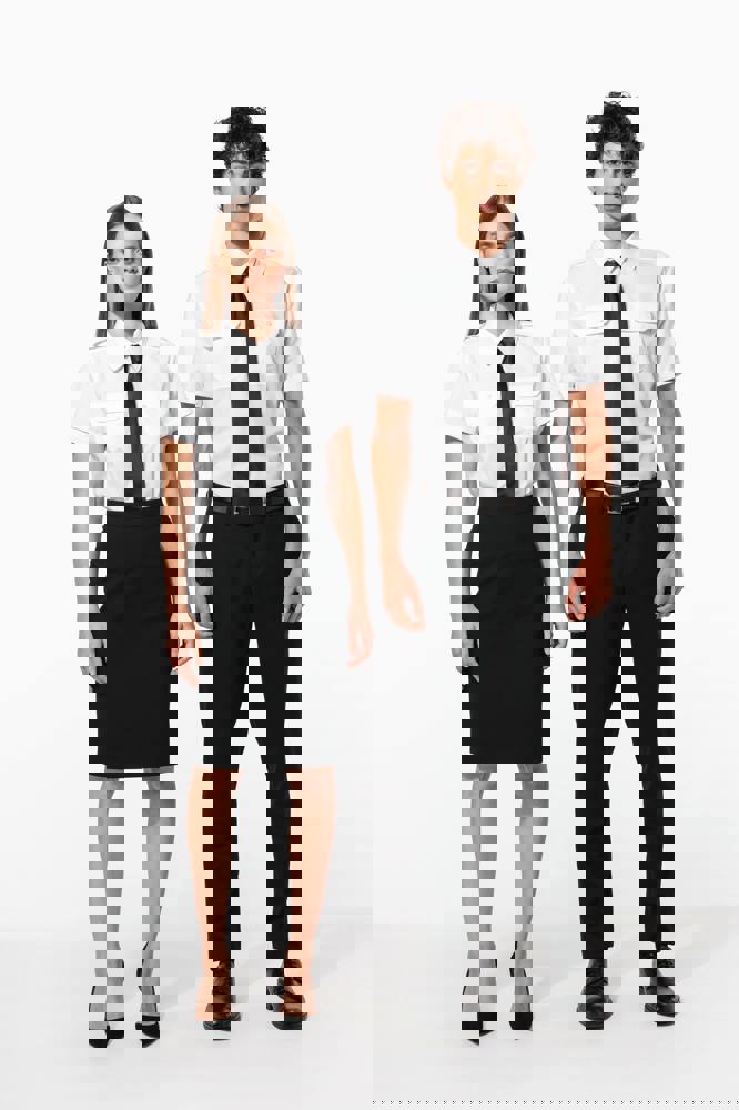 K504 - Kurzarm-Pilotenhemd für Damen