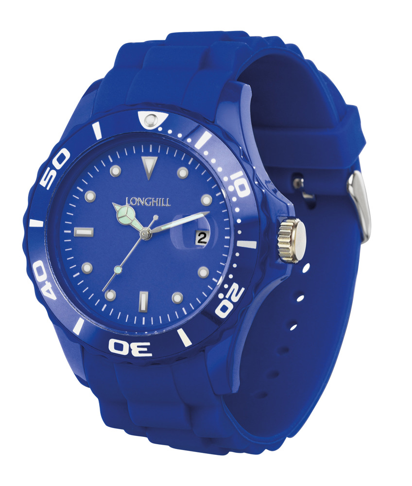 Kunststoffuhr LOGI - blau