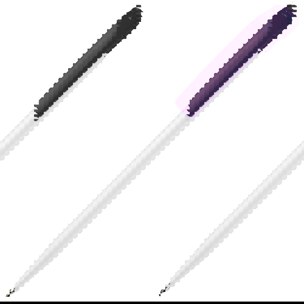 Kugelschreiber S45 Hardcolour - Weiss / Purple