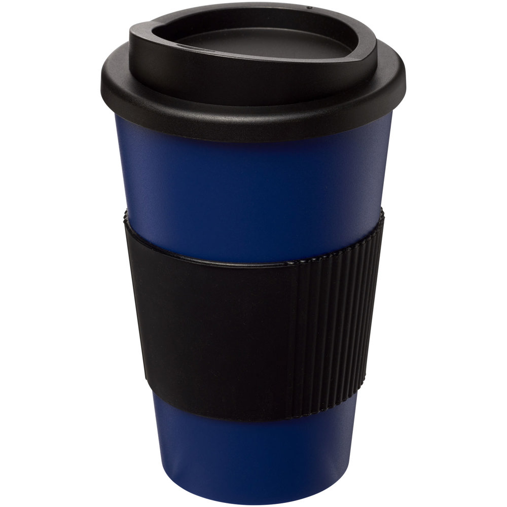 Americano® 350 ml Isolierbecher mit Schutzring - blau, schwarz