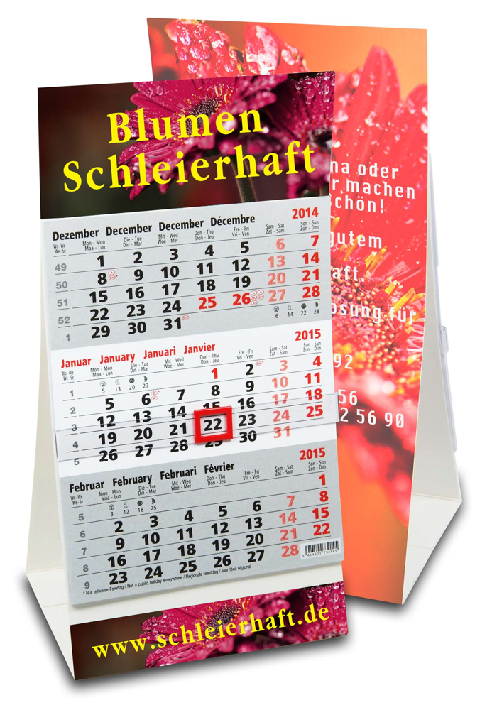 3-Monats-Tischkalender DESK