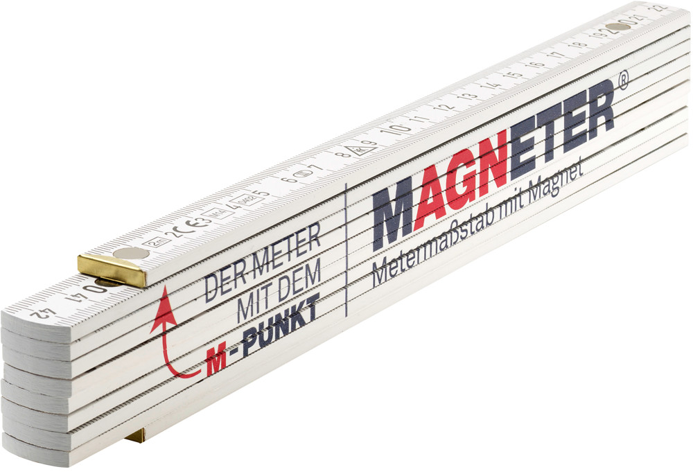 Zollstock, Magnet-Zollstock, Meterstab mit Magnet