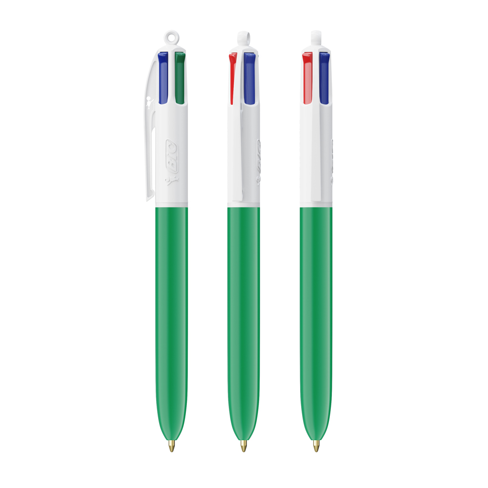 BIC® 4 Colours® Kugelschreiber - weiß/grün