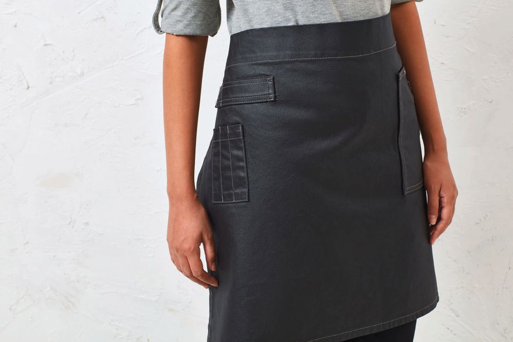 PR135 - Division - Waxed look denim waist apron