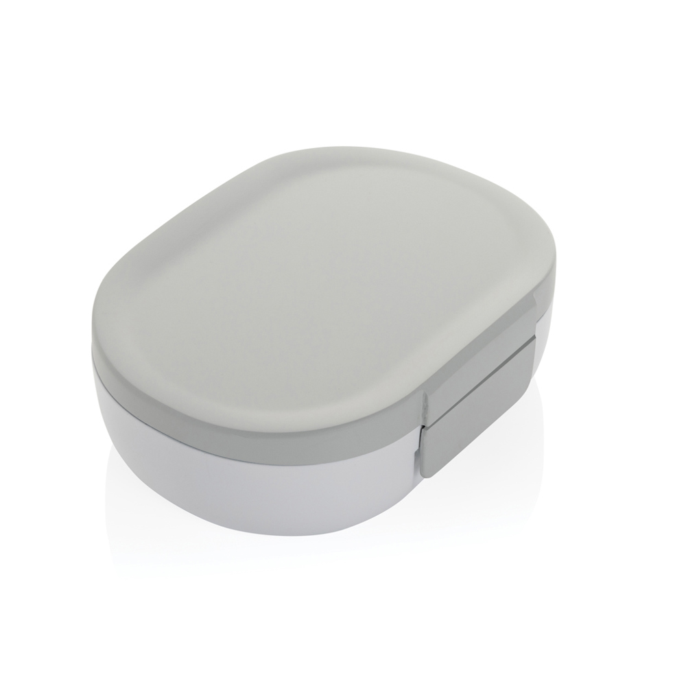 Avira Atlas Lunchbox aus RCS recyceltem PP 700ml - weiß, grau (± PMS White/ ± PMS Cool Grey 6)
