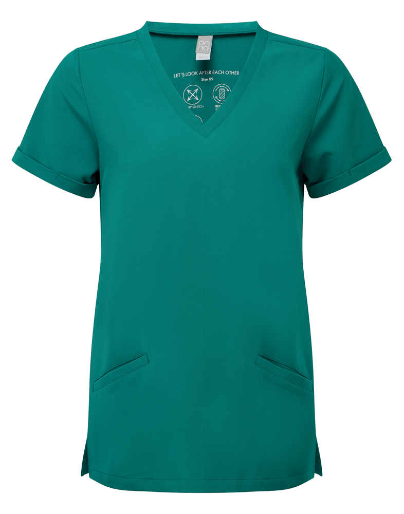 NN310 - Tunika mit Stretchanteil und kurzen Ärmeln, Damen - Clean Green
