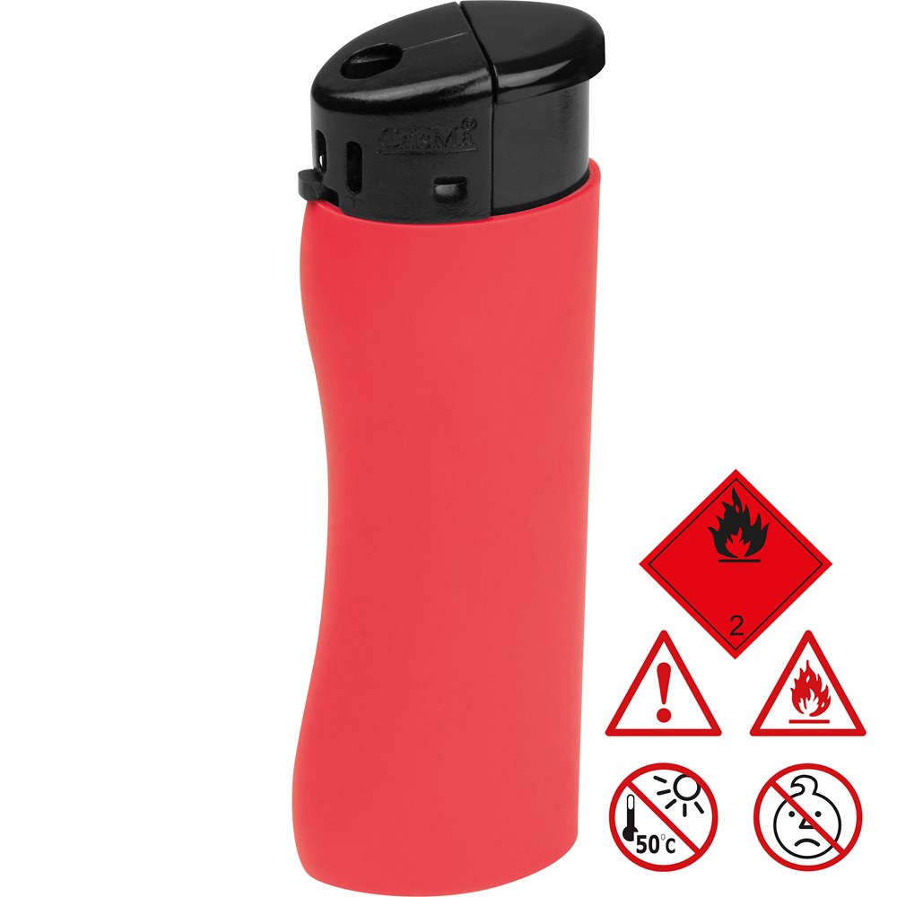 Elektronik Feuerzeug, ergonomisch ANATOL - rot