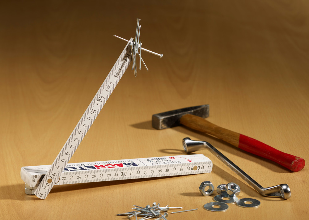 Zollstock, Magnet-Zollstock, Meterstab mit Magnet