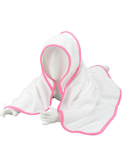 ARTG - Babiezz® Hooded Towel - White, White, Pink