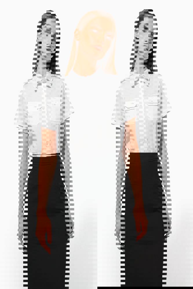 K504 - Kurzarm-Pilotenhemd für Damen