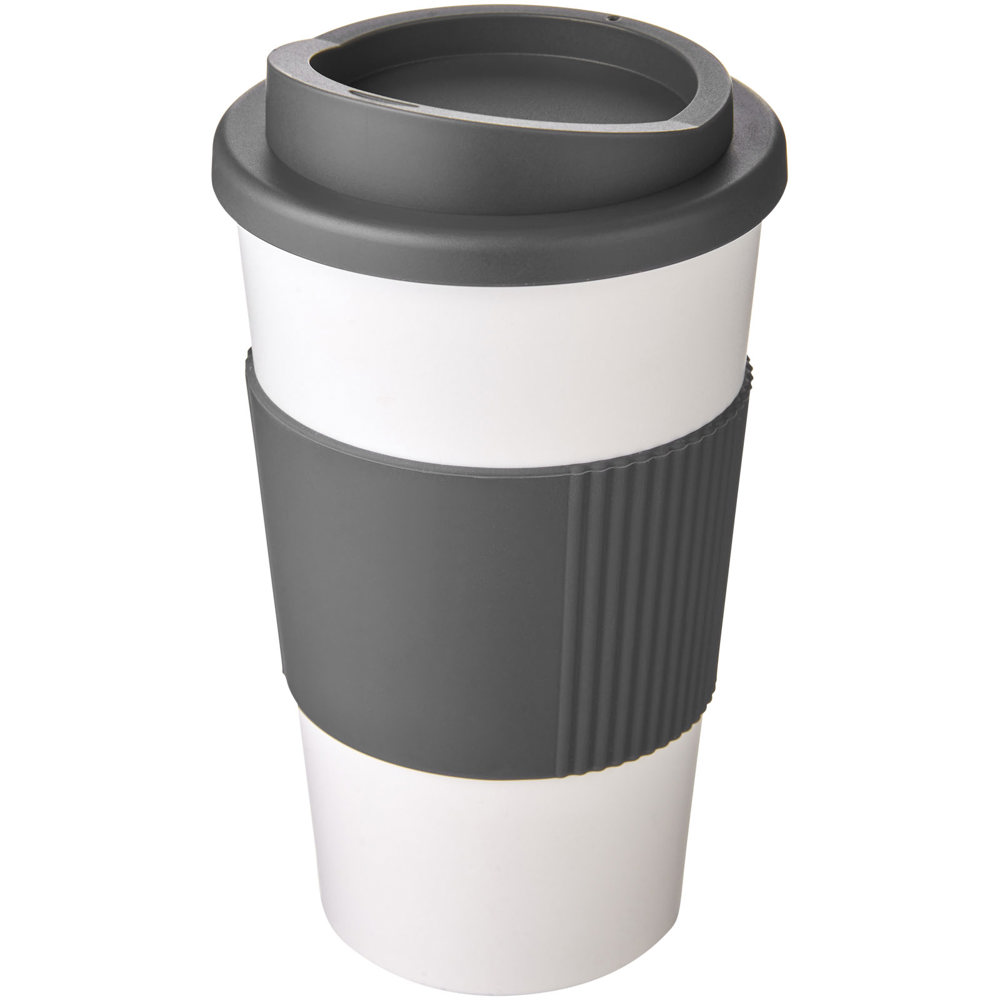Americano® 350 ml Isolierbecher mit Schutzring - weiss, grau
