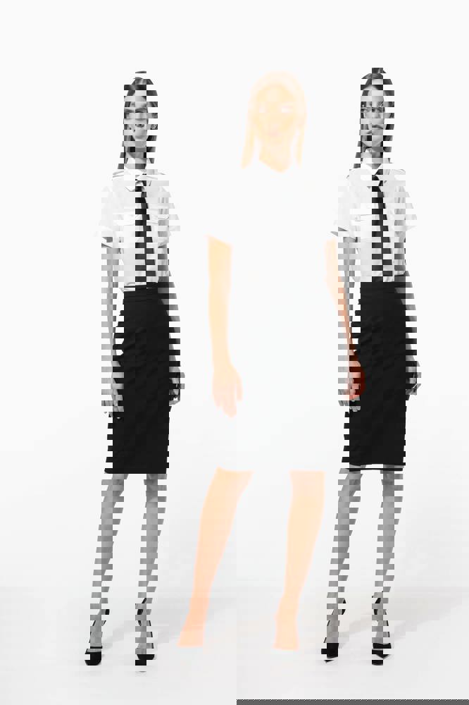 K504 - Kurzarm-Pilotenhemd für Damen