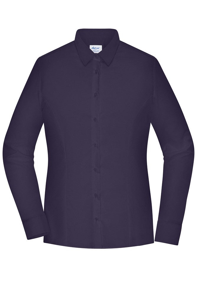 Ladies' Shirt - SLIM FIT - - Deep-purple (ca. Pantone P 101-16 C)