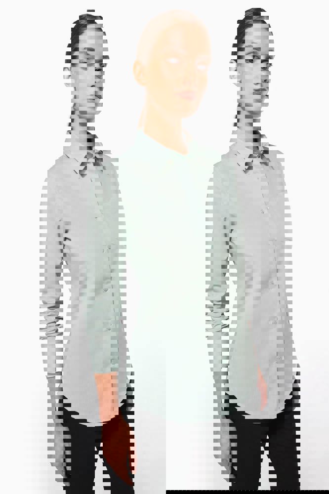 K549C - Popeline-Hemd Baumwollpolyester pflegeleicht für Damen