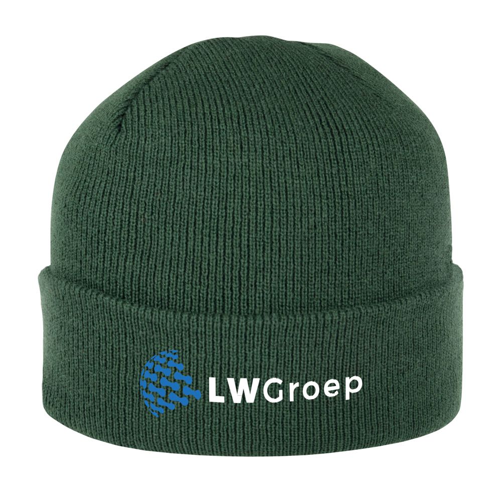 Beanie With Brim - flaschengrün