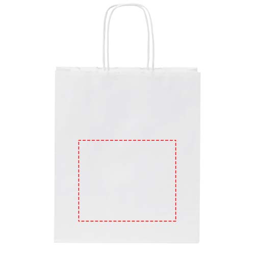 Kraftpapiertasche 80 g/m² mit gedrehten Griffen – 18 × 8 × 21 cm