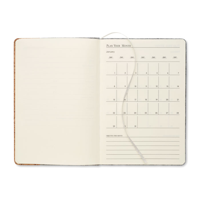 CORKBOOK - DIN A5 Notizbuch RPET-Filz