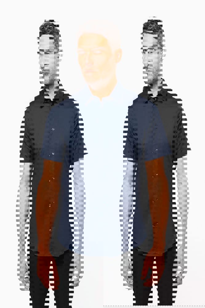 K531 - Herren Stretchhemd Kurzarm