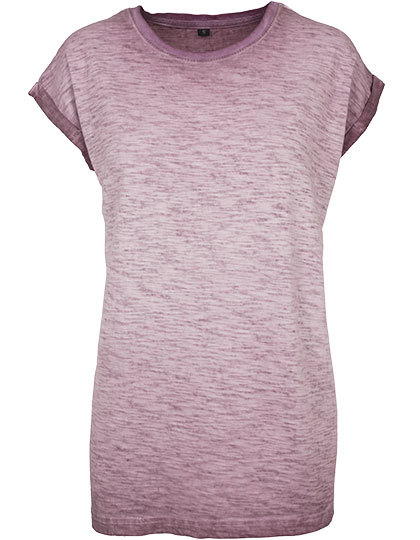 Build Your Brand - Ladies` Spray Dye Extended Shoulder Tee