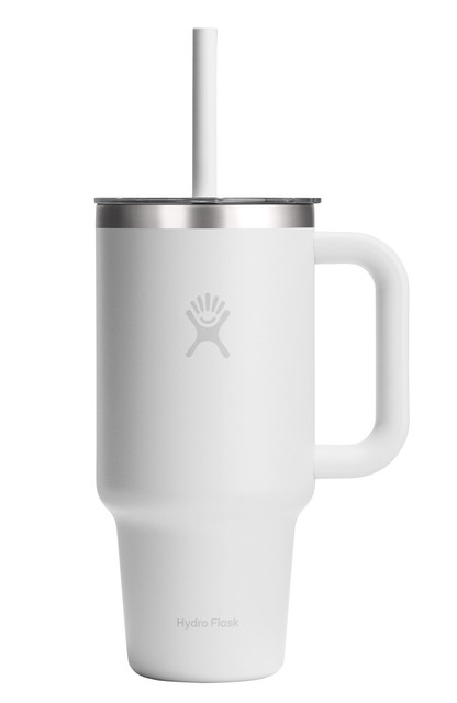 Hydro Flask 32 OZ TRAVEL TUMBLER CLEAR LID WHITE
