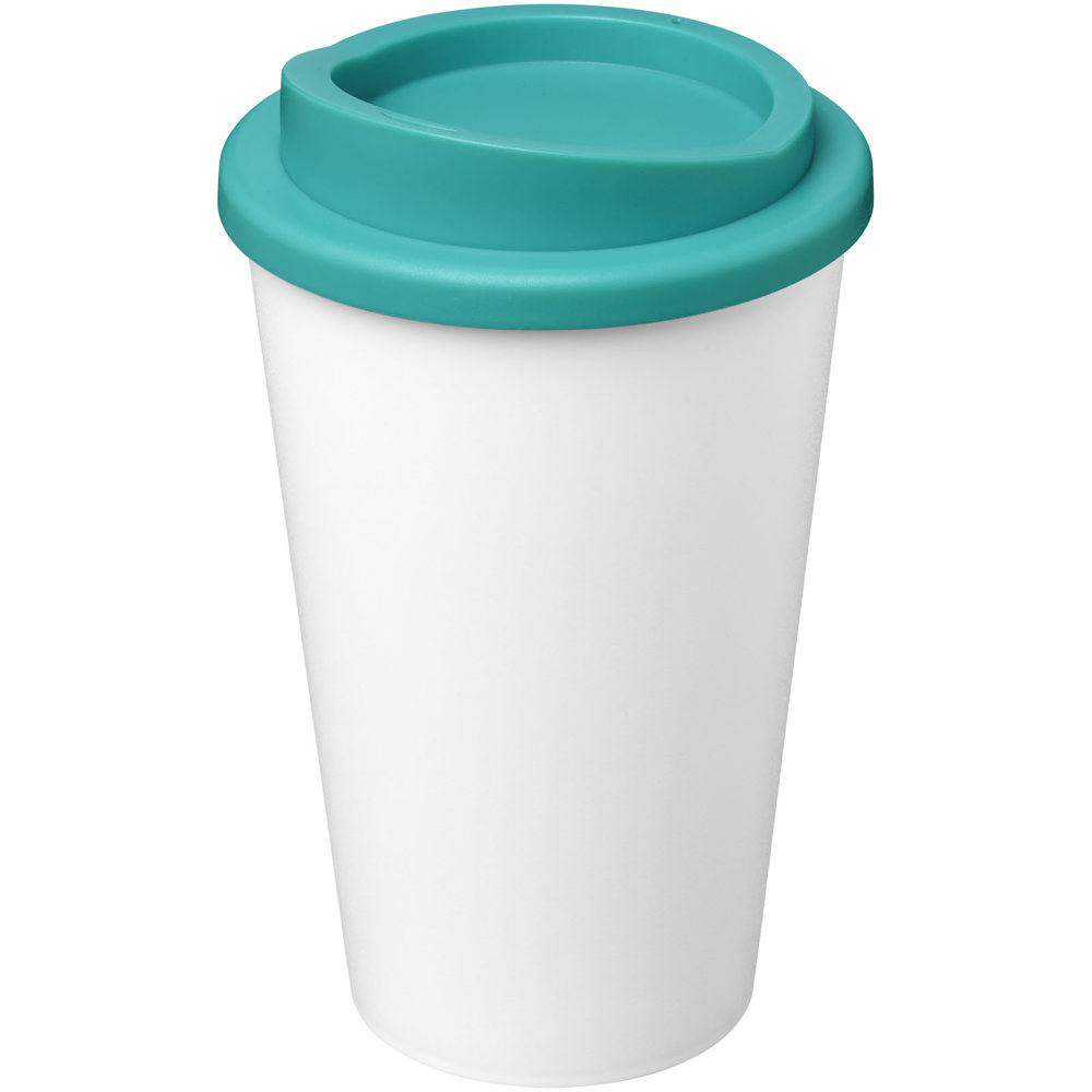 Americano® Eco 350 ml recycelter Becher - weiss, aquablau