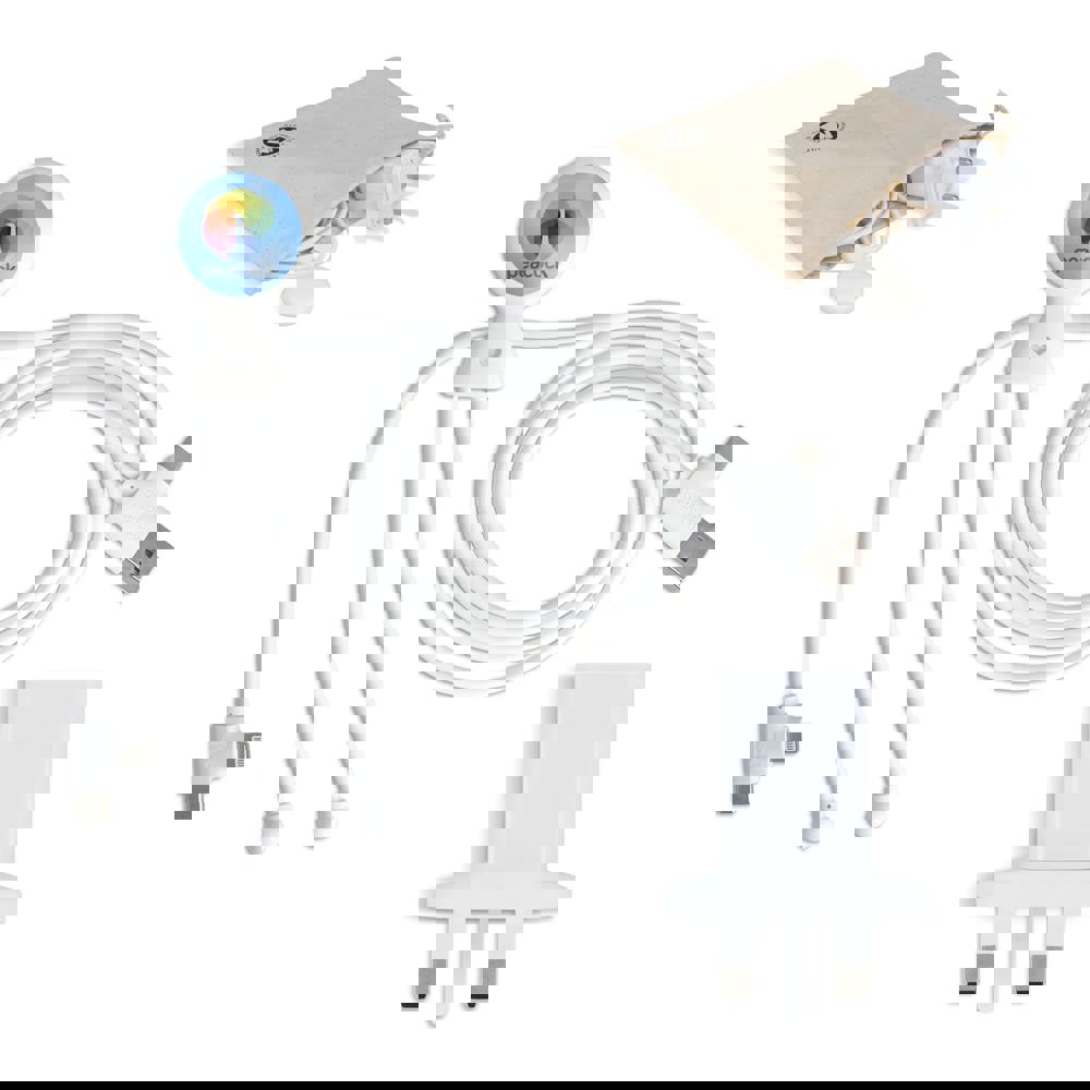 2090 - Xoopar Mr. Bio Langes Ladekabel + UK Stecker Adapter