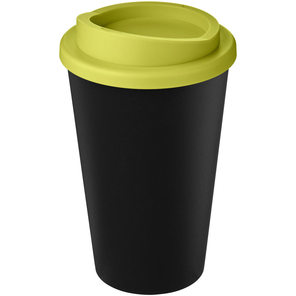 Americano® Eco 350 ml recycelter Becher - schwarz, limone