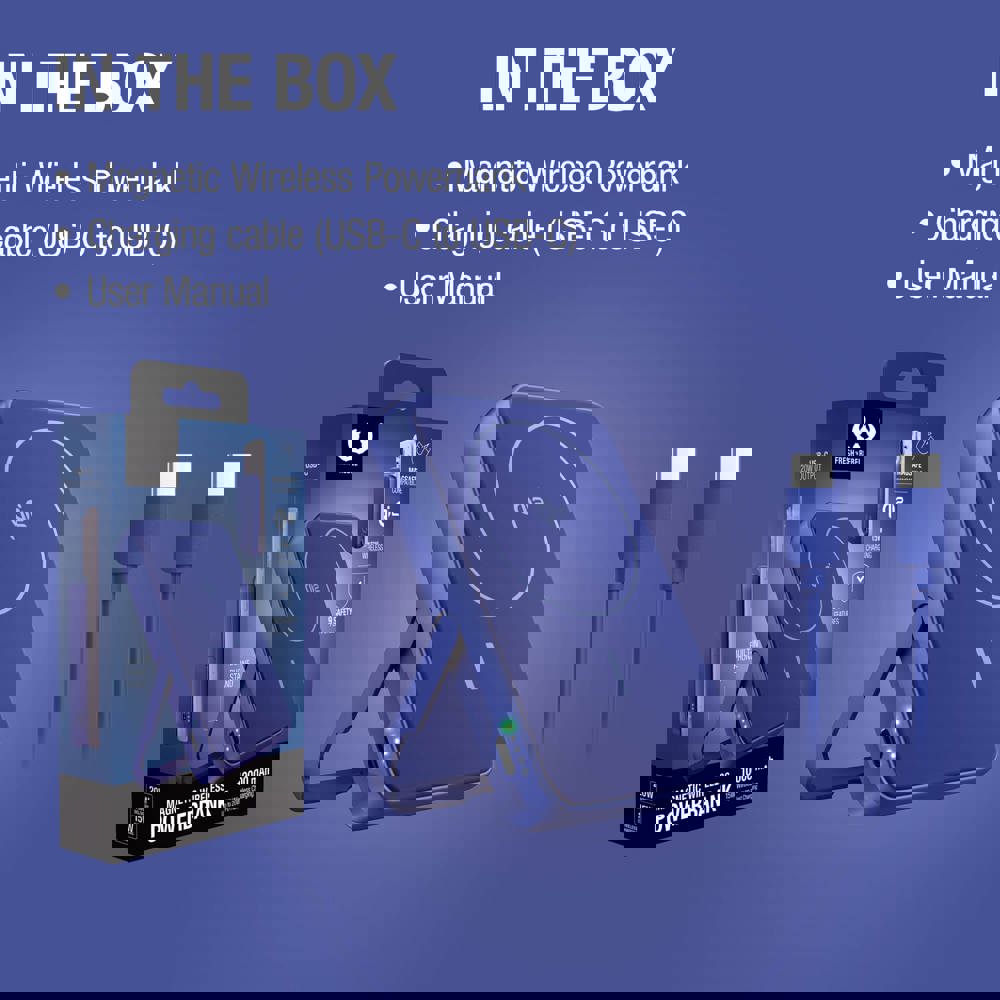 Fresh 'n Rebel Kabellose Powerbank 10000 mAh kompatibel mit MagSafe