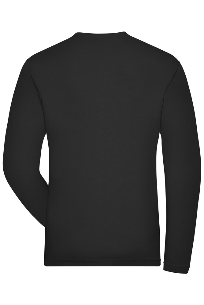 Men's ORGANIC Stretch-Longsleeve Work - SOLID -   OCS Blended