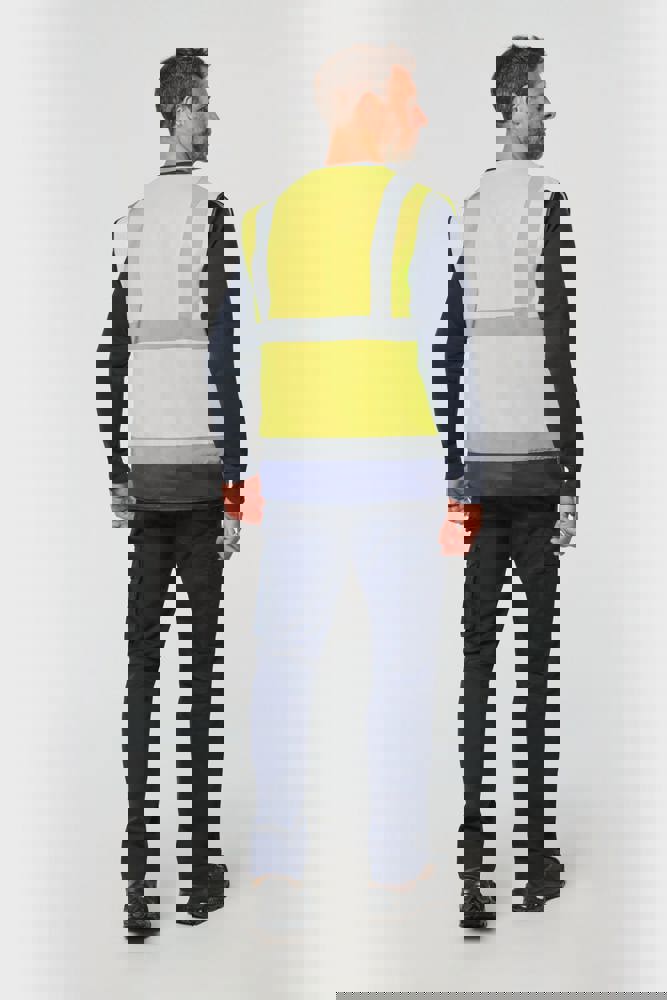 WK618 - Recycelte HI-VIS SICHERHEITSWESTE mit Reißverschluss