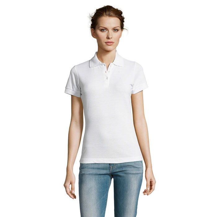 PRIME WOMEN - PRIME DAMEN POLO 200g - White