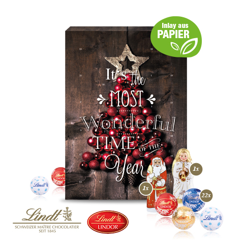 Adventskalender mit Lindt Mix und Gutschein-Option