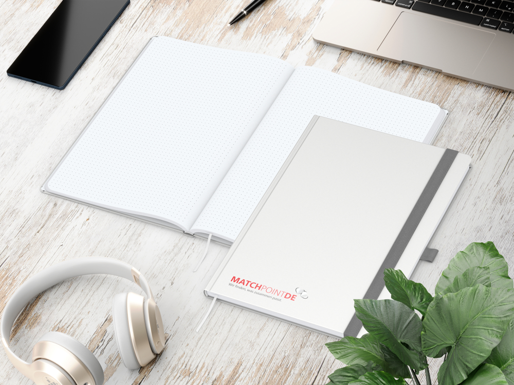 Notizbuch Vision-Book EXPRESS, A4, White, Punktraster, weiß