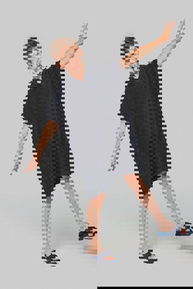 PA582X - Kinder-Frottee-Poncho mit Kapuze