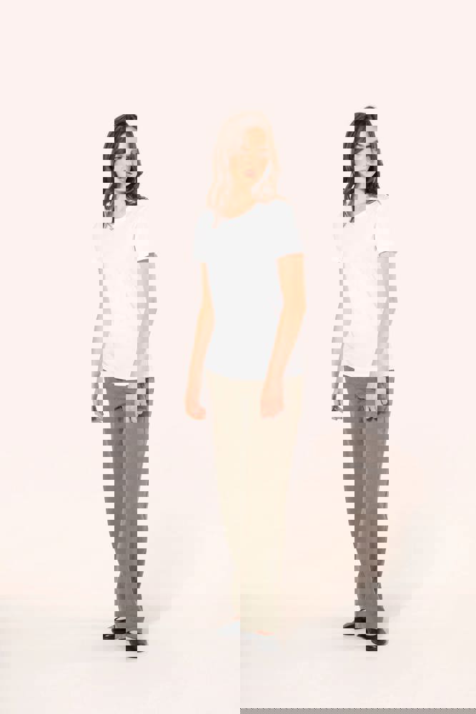 PK301 - Supima® Damen-T-Shirt mit Rundhals ausschnitt und kurzen Ärmeln