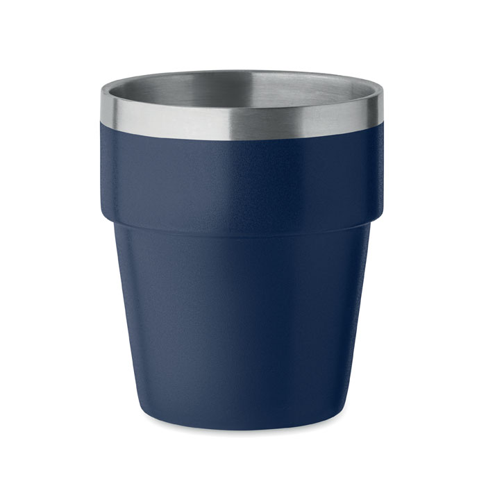 ACERITO - Doppelwandiger Trinkbecher 250 - marineblau