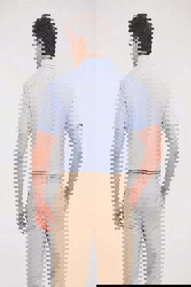 RU923M - Tailliertes Oxford Hemd -⁠ Kurzarm