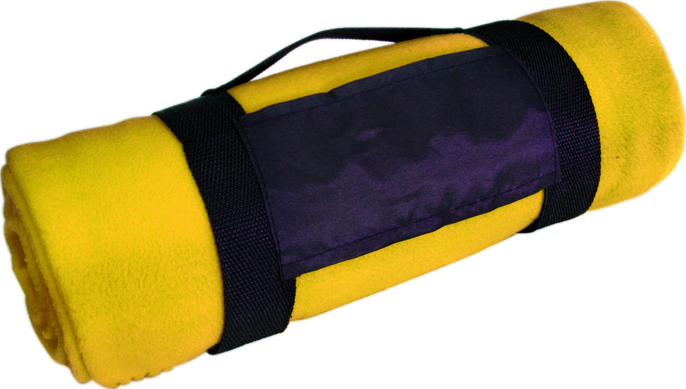 Picknickdecke mit Tragegurt - gelb