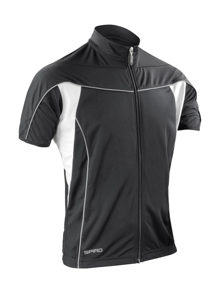 Bike Full Zip Top - Black/White
